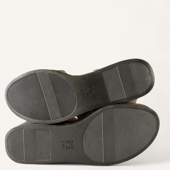 Metallic Platform Sandals 11 M Open Toe Adjustable Ankle Strap Padded Footbed - Picture 8 of 9